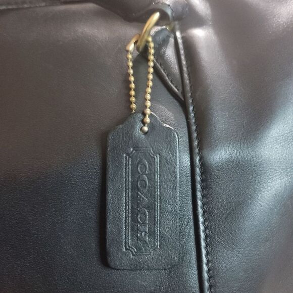 COACH VTG SOFT Black Leather WORK BAG UNISEX In GREAT CONDITION With COA - Picture 12 of 16